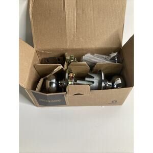 Schlage Plymouth Satin Nickel Passage Hall/Closet Door Knob - F10 GEO 625